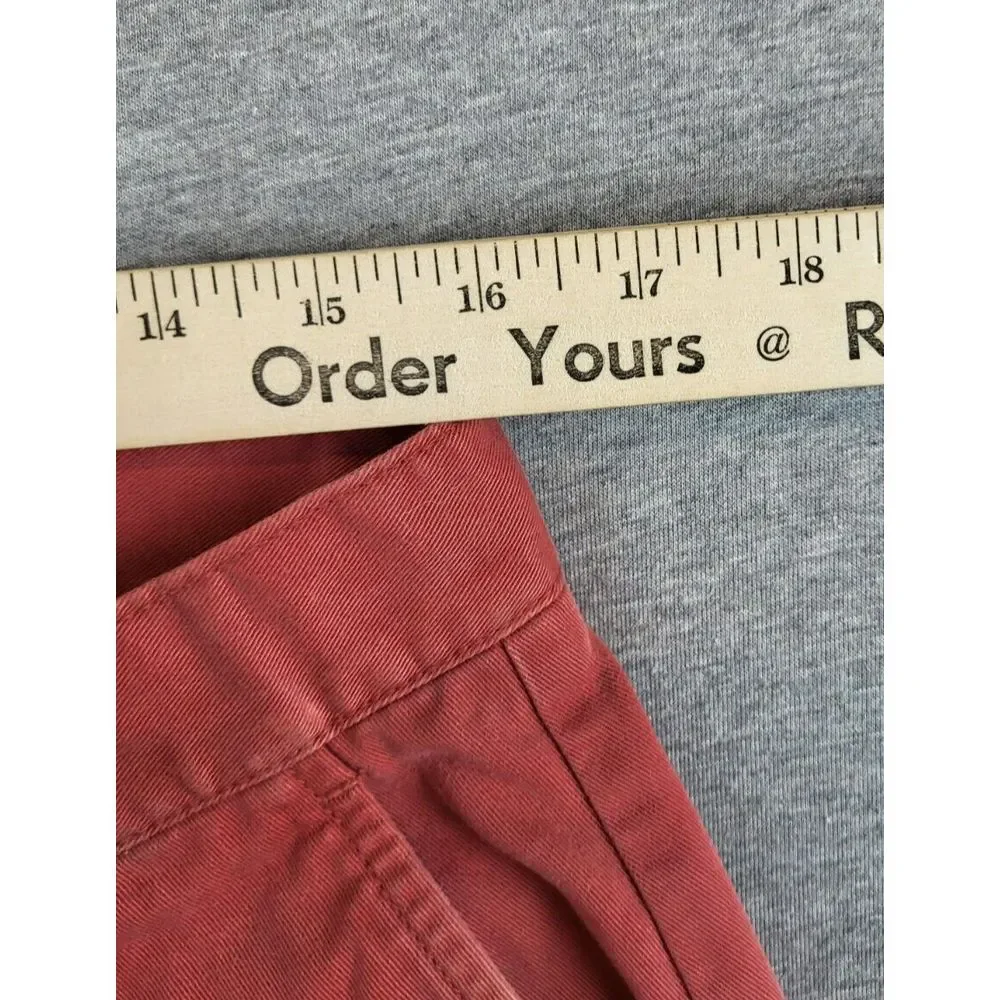 VTG Polo Ralph‎ Lauren Mens Chino Shorts Prospect size 33 Pink/Red Preppy Casual